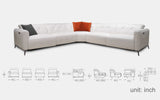Azalea Modern Motion Reclining Sectional